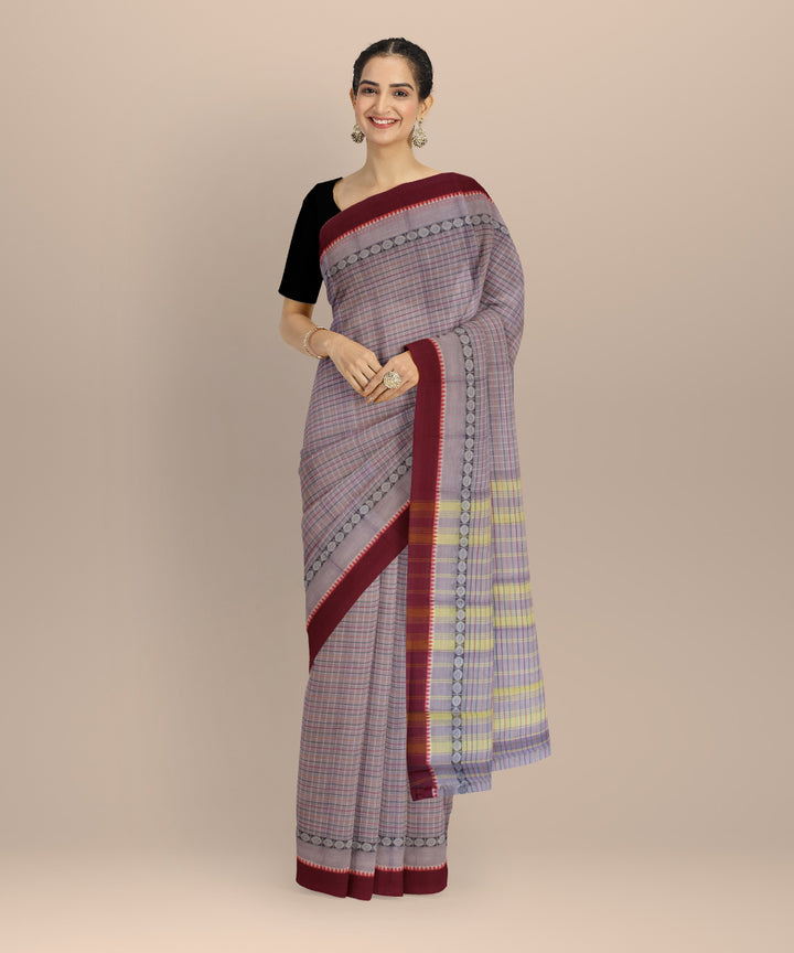 Lavender cotton handloom narayanapet saree