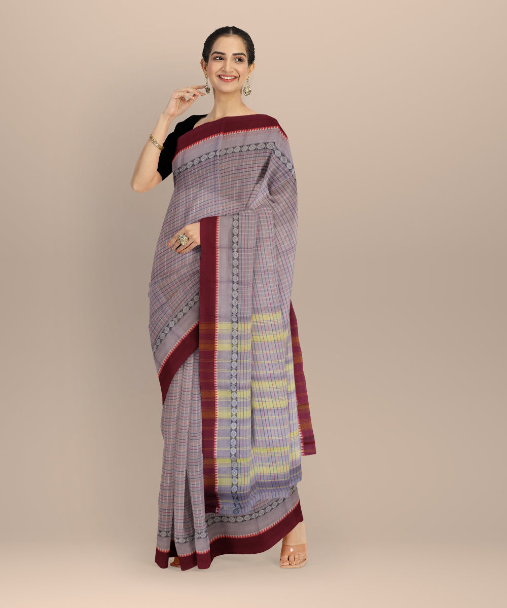 Lavender cotton handloom narayanapet saree