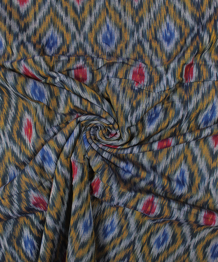 Multicolor pochampally ikat handloom cotton fabric