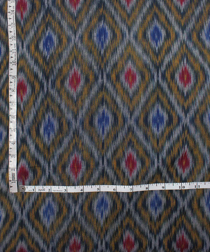 Multicolor pochampally ikat handloom cotton fabric