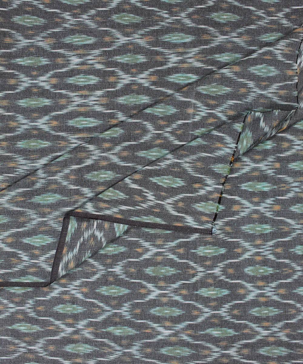 Handloom multicolor pochampally ikat cotton fabric