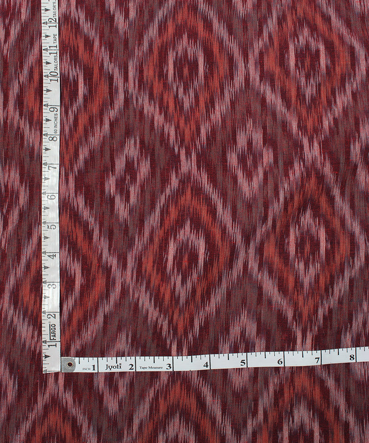Multicolor yellow red handloom pochampally ikat cotton fabric