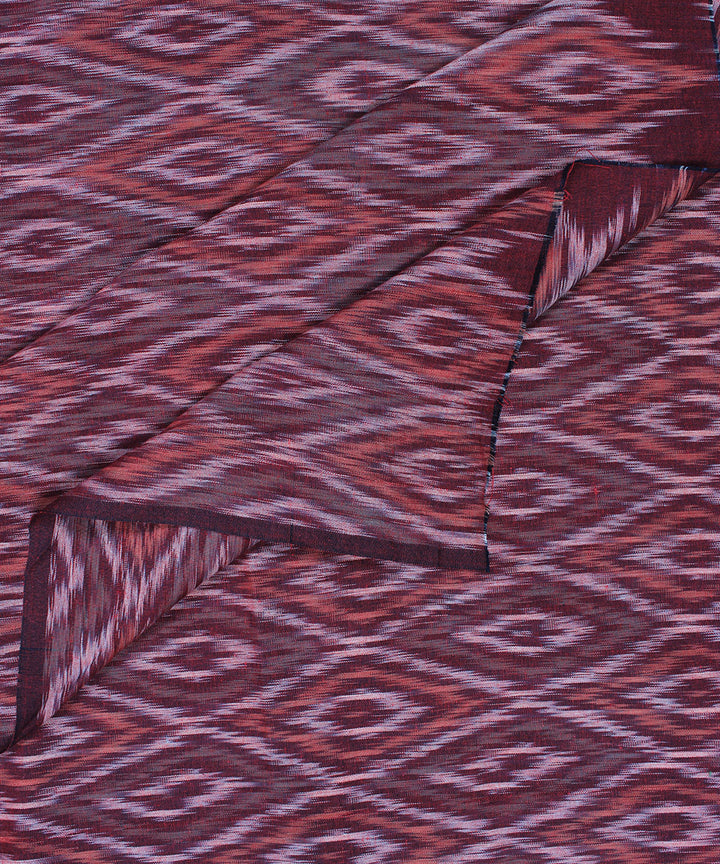 Multicolor yellow red handloom pochampally ikat cotton fabric