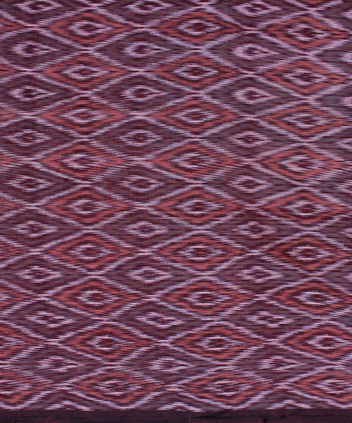 Multicolor yellow red handloom pochampally ikat cotton fabric