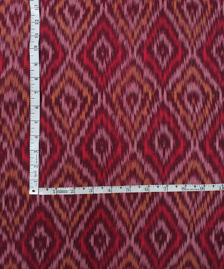 Brown handloom pochampally ikat cotton fabric