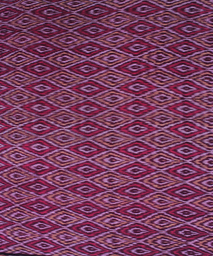 Brown handloom pochampally ikat cotton fabric