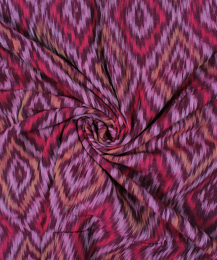 Brown handloom pochampally ikat cotton fabric