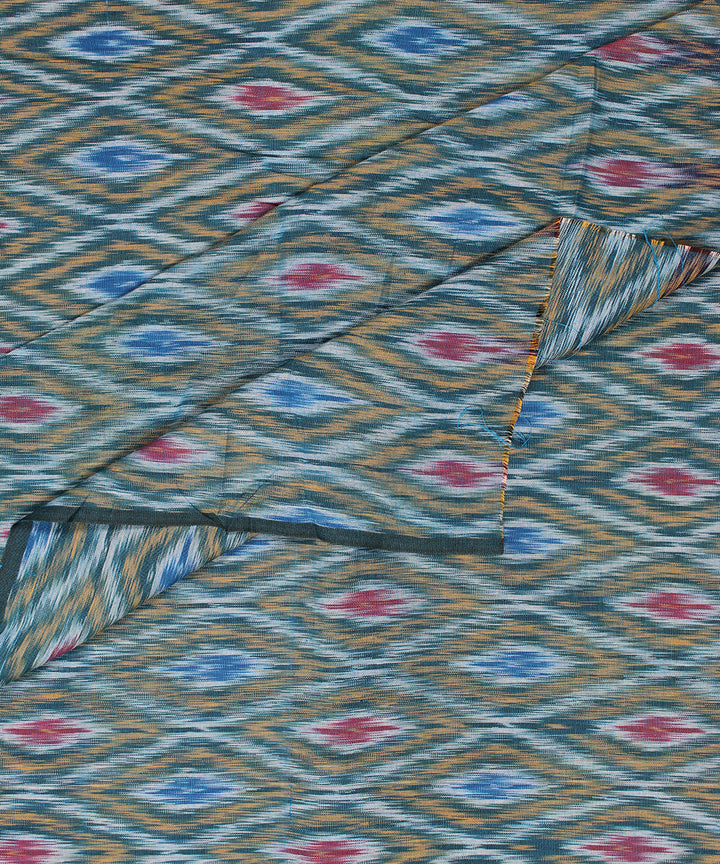 Pochampally ikat multicolor handloom cotton fabric