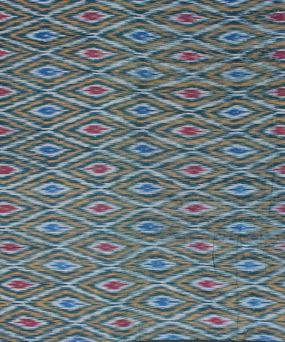 Pochampally ikat multicolor handloom cotton fabric