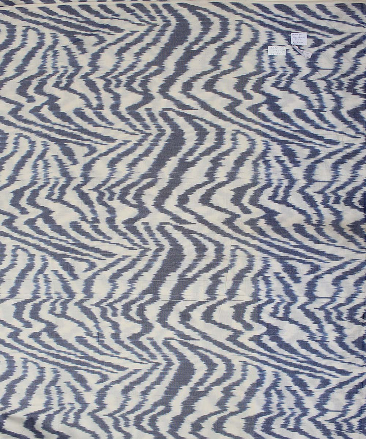 Navy blue offwhite handloom pochampally ikat cotton fabric