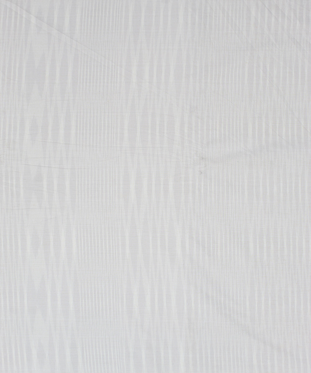 Beige self striped handloom pochampally ikat cotton fabric