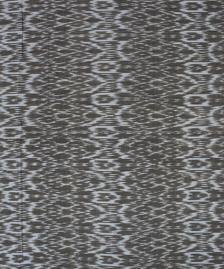 Olive green grey handloom pochampally ikat cotton fabric