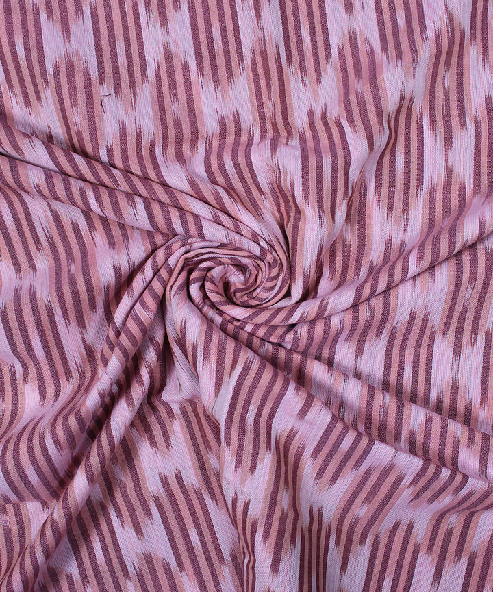 Brown offwhite handloom pochampally ikat cotton fabric
