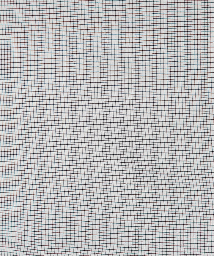 White black handloom pochampally ikat cotton fabric