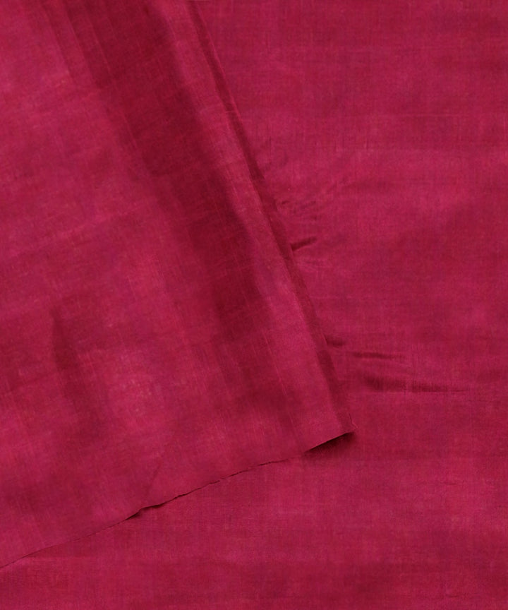 Pink brown cream cotton handwoven assam saree