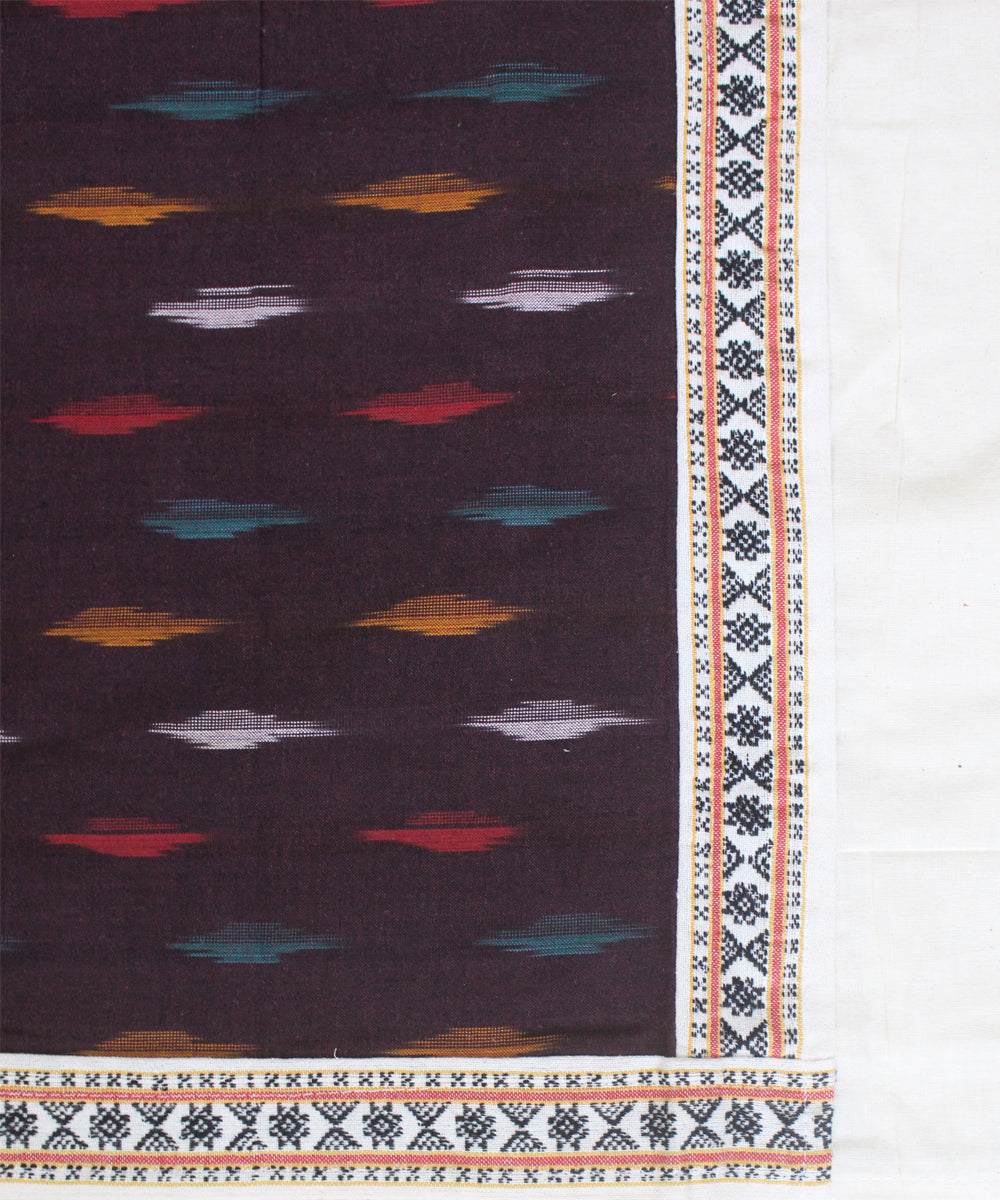 Black offwhite handmade pochampally ikat cotton diwan set