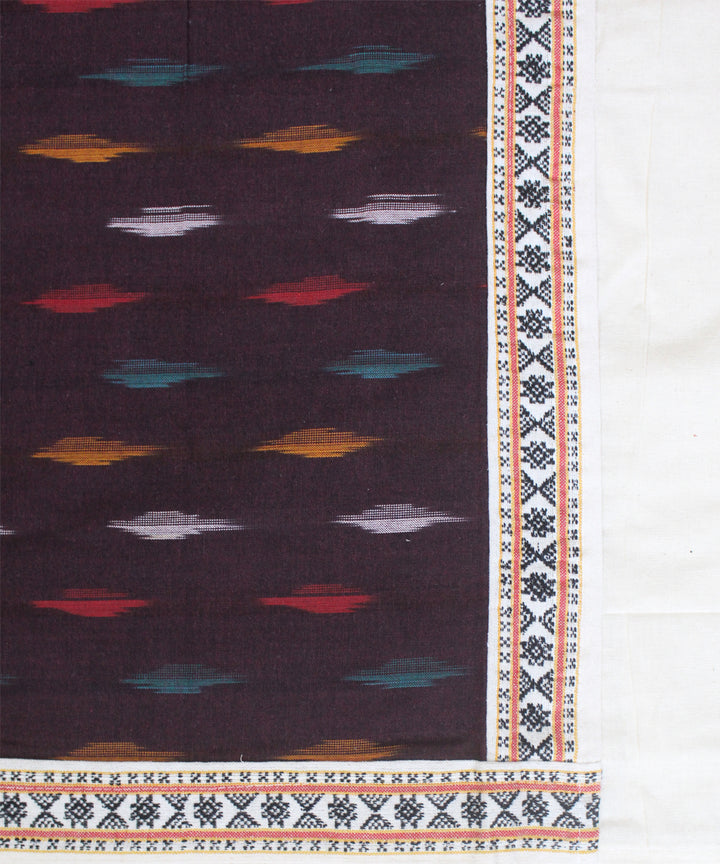 Black offwhite handmade pochampally ikat cotton diwan set