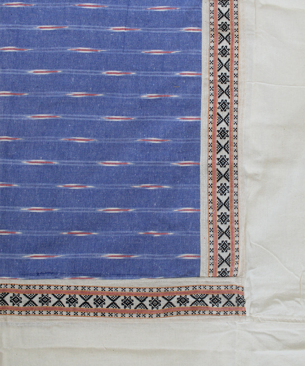Light blue offwhite handmade pochampally ikat diwan set