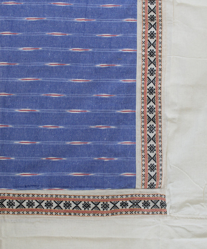 Light blue offwhite handmade pochampally ikat diwan set