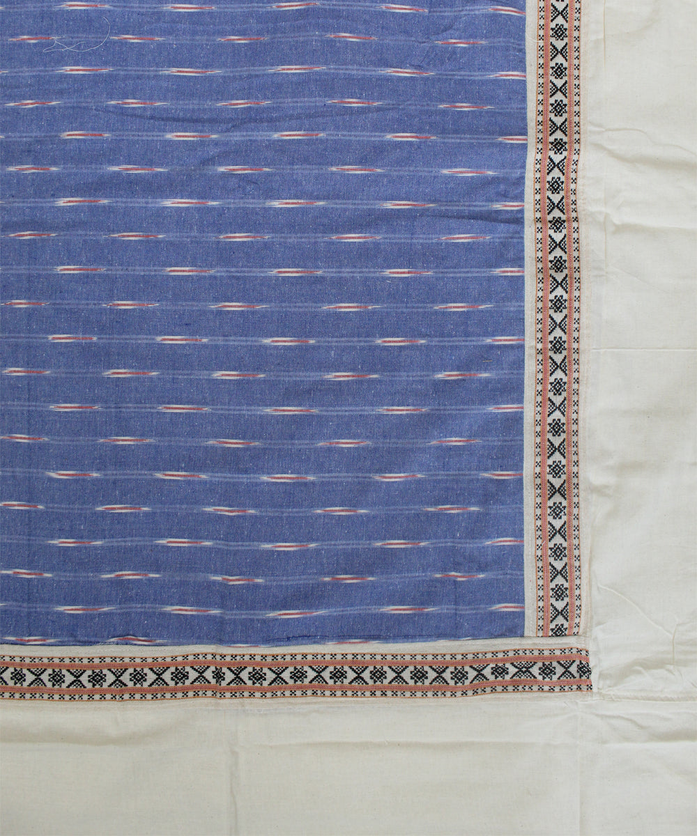 Light blue offwhite handmade pochampally ikat diwan set