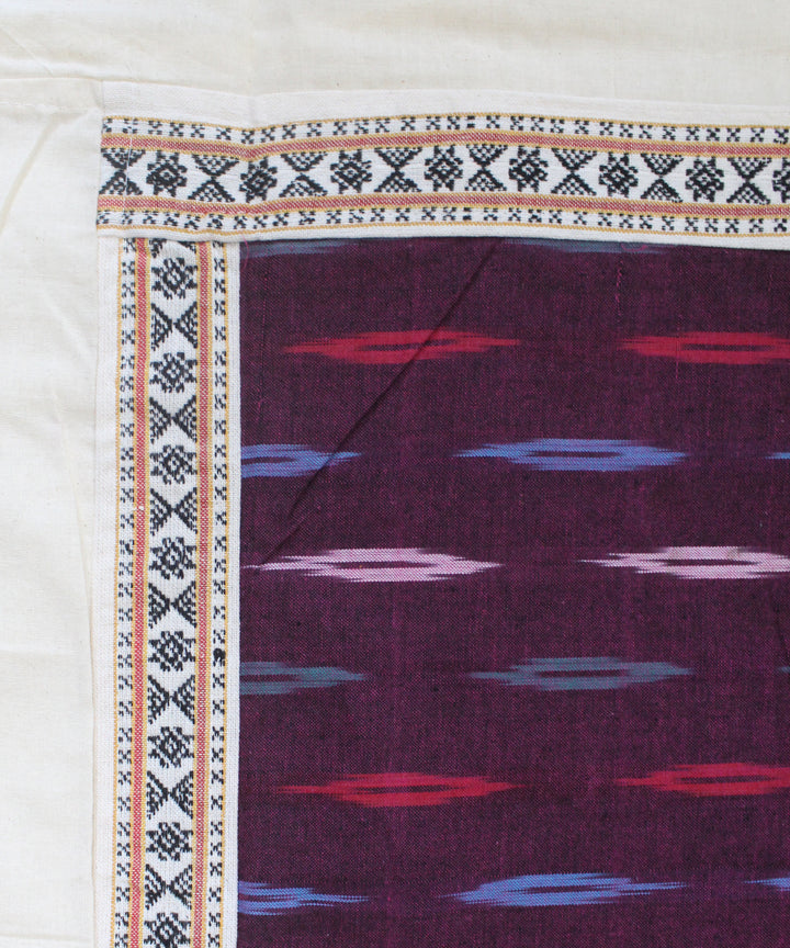 Purple offwhite pochampally ikat diwan set