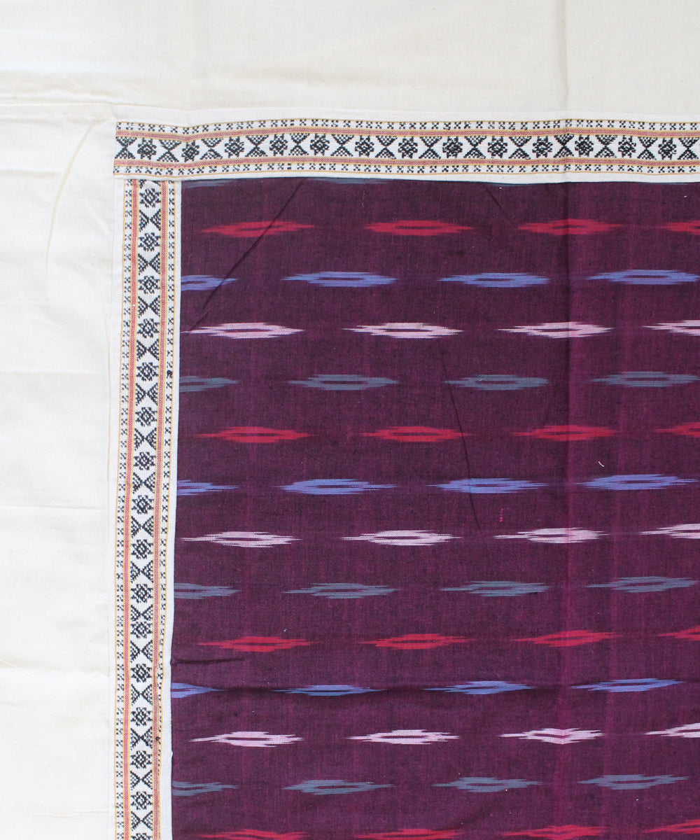 Purple offwhite pochampally ikat diwan set