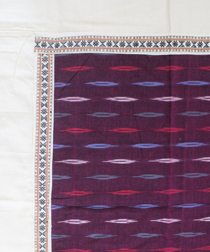 Purple offwhite pochampally ikat diwan set