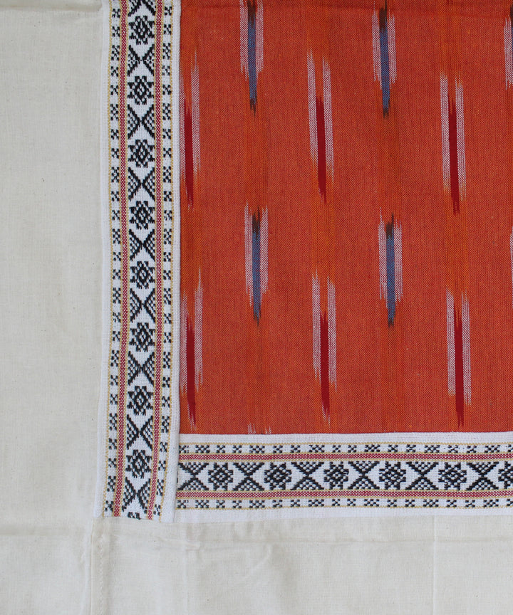 Orange offwhite pochampally ikat handmade diwan set