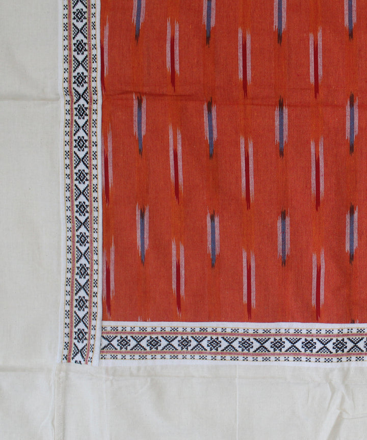 Orange offwhite pochampally ikat handmade diwan set