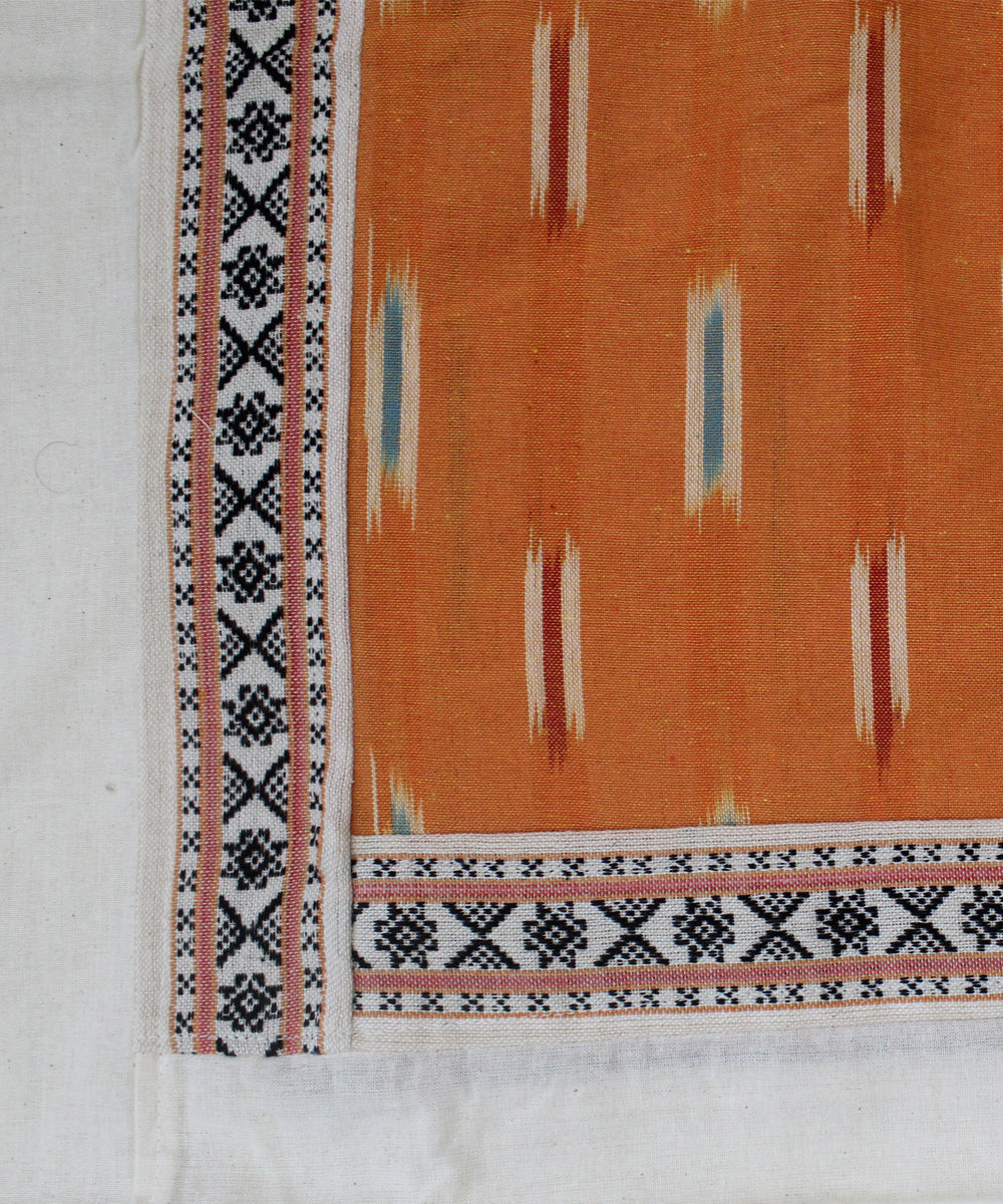 Orange offwhite handmade pochampally ikat diwan set