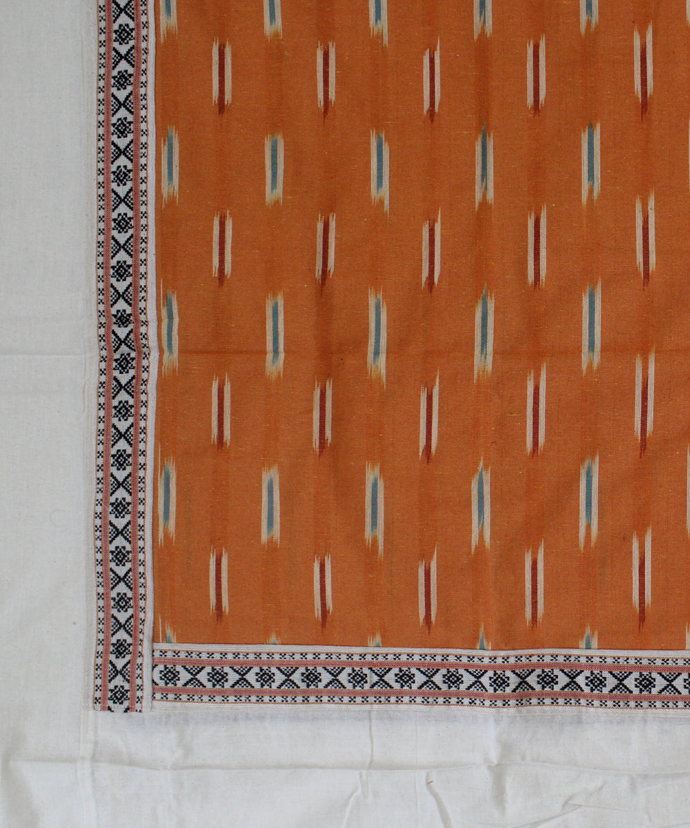 Orange offwhite handmade pochampally ikat diwan set