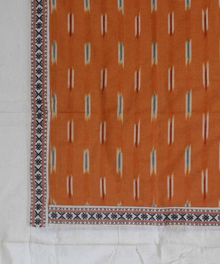 Orange offwhite handmade pochampally ikat diwan set