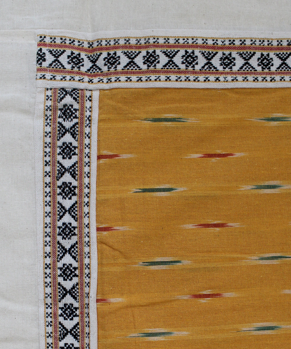 Yellow offwhite handmade pochampally ikat diwan set