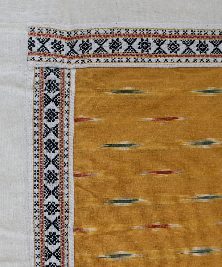 Yellow offwhite handmade pochampally ikat diwan set