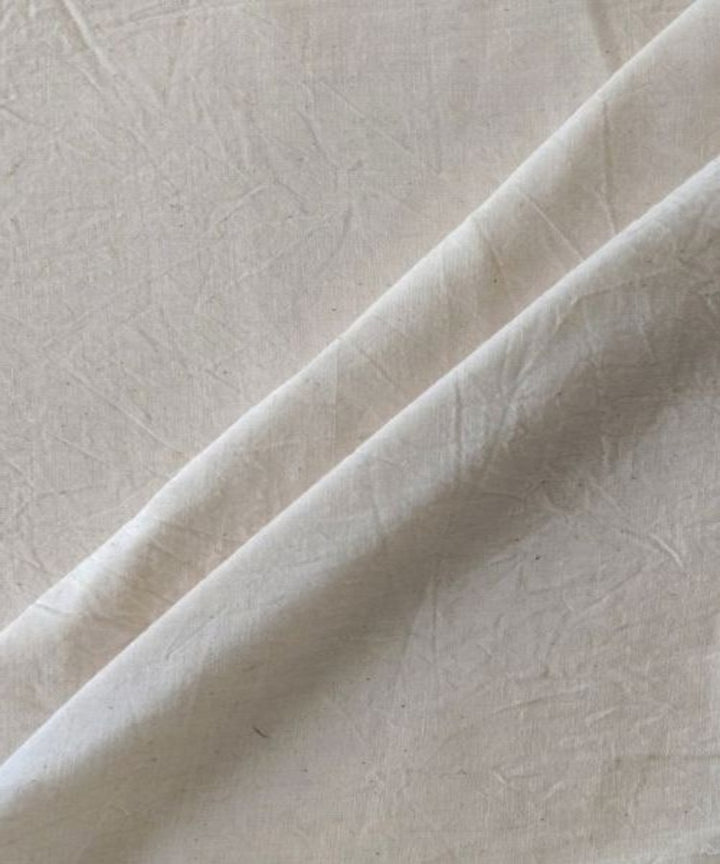 Beige kala cotton handwoven fabric