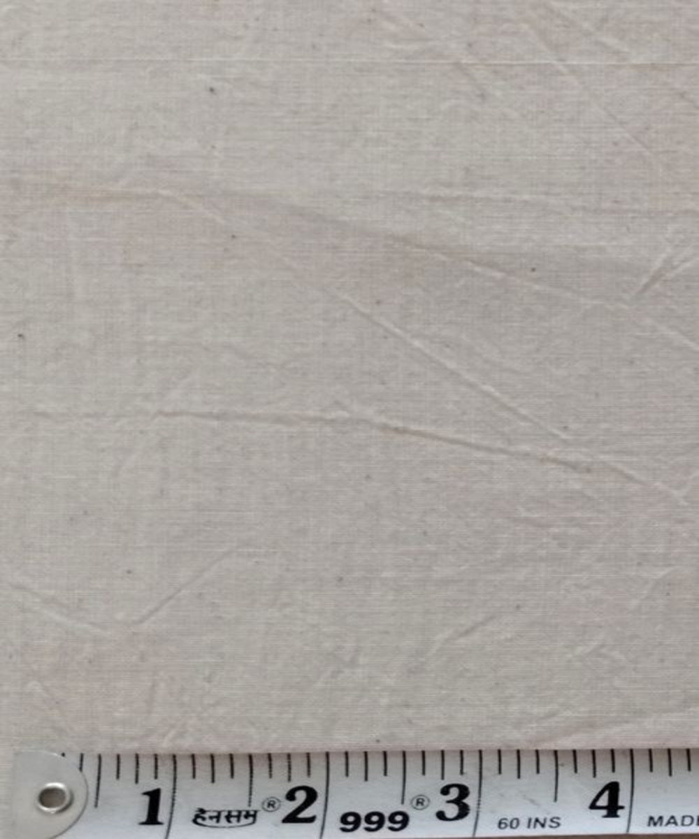 Beige kala cotton handwoven fabric