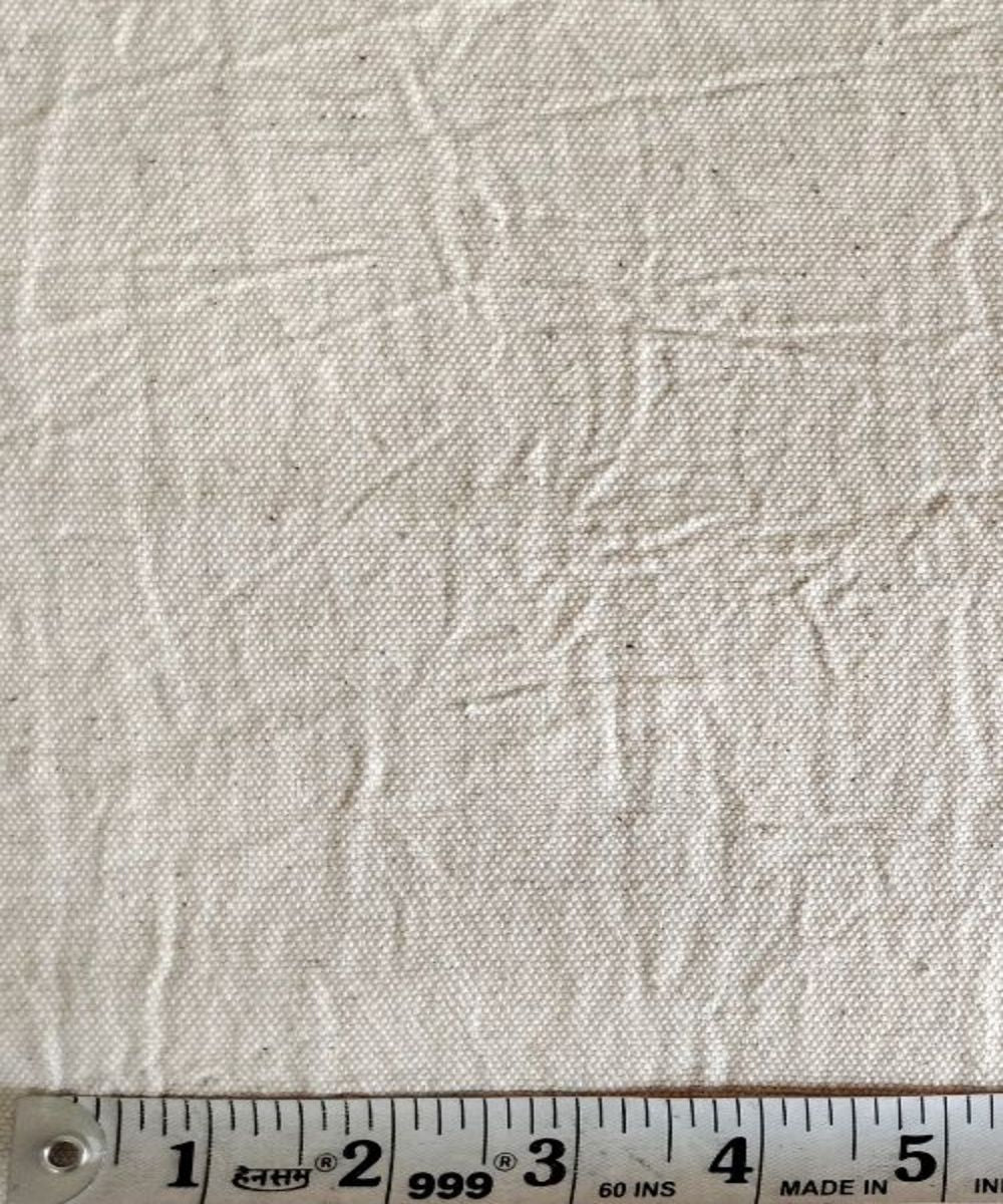 Beige kala cotton handloom fabric