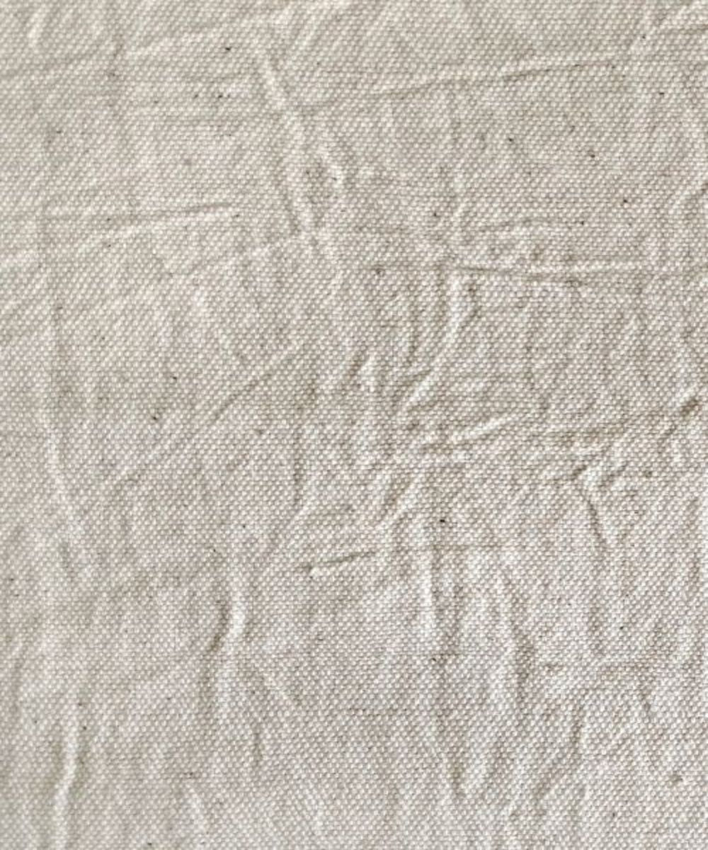 Beige kala cotton handloom fabric