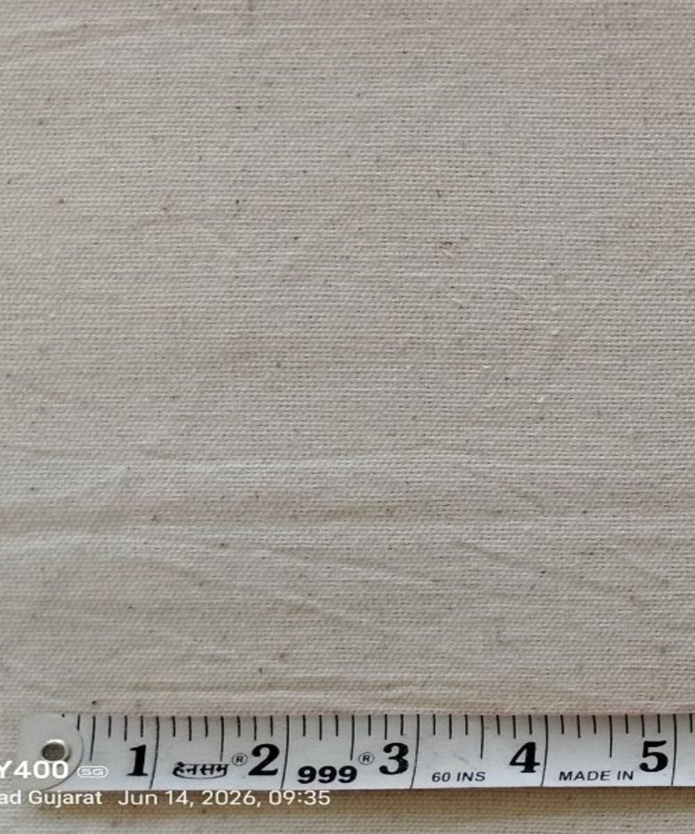 Beige kala handwoven cotton fabric