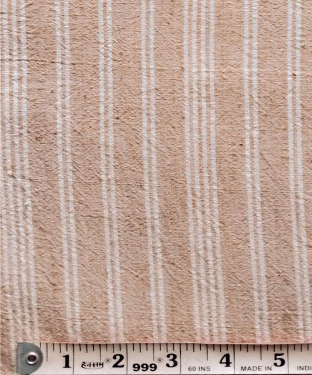 Bisuit white stripe kala cotton handwoven fabric