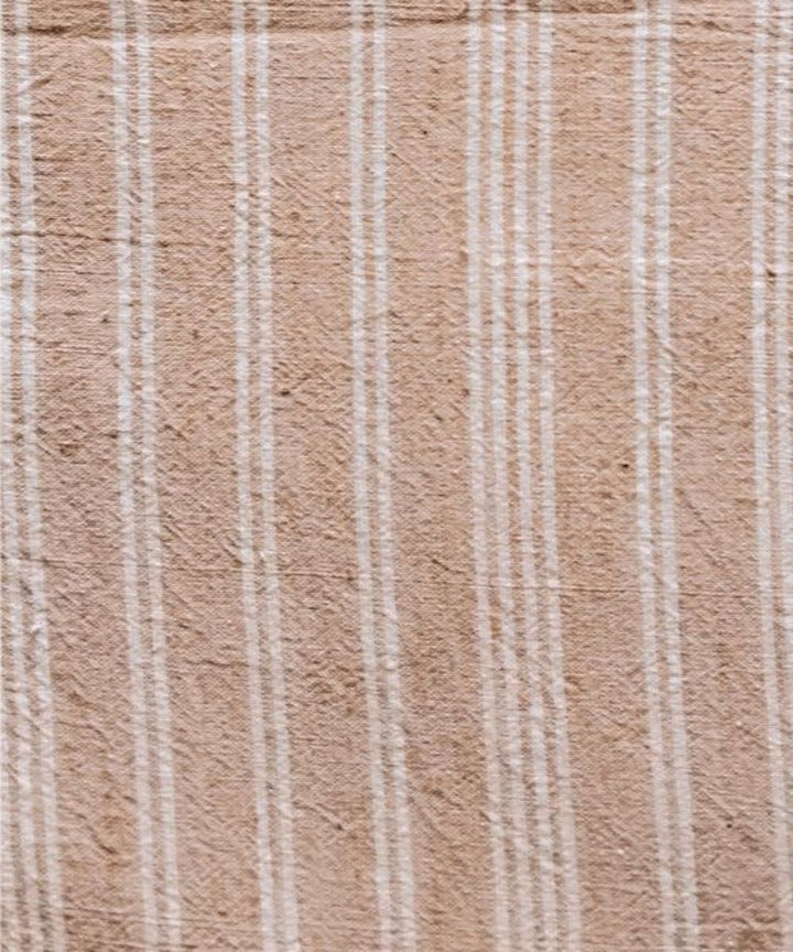 Bisuit white stripe kala cotton handwoven fabric