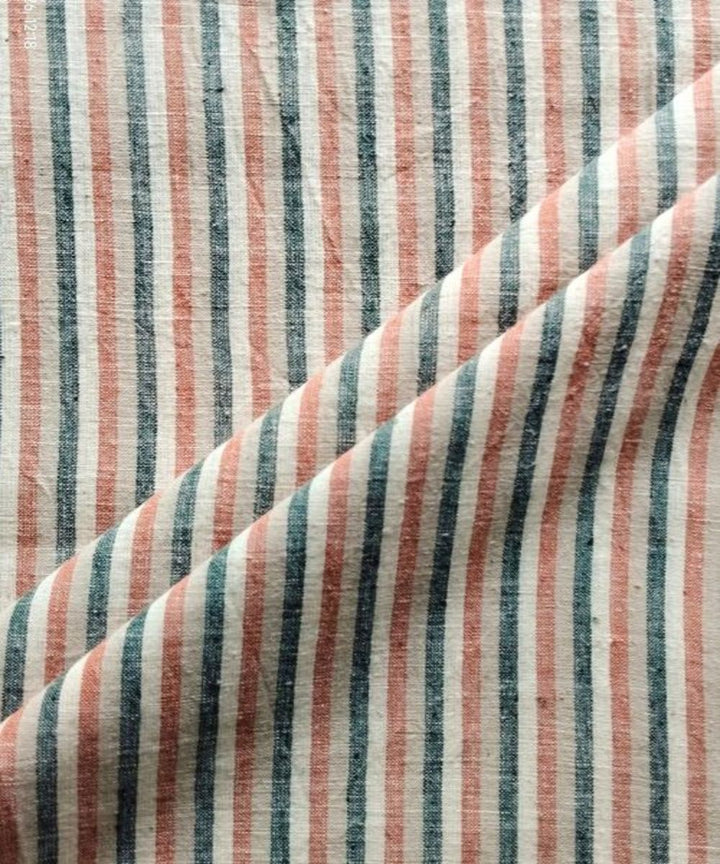 Multi color stripe kala cotton handwoven fabric