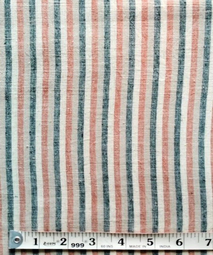 Multi color stripe kala cotton handwoven fabric