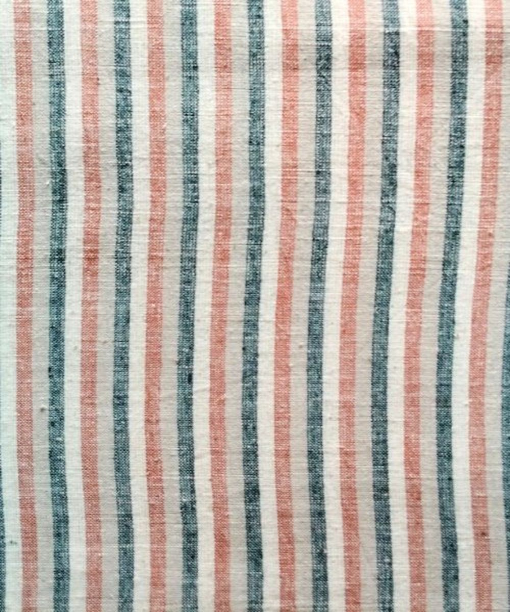 Multi color stripe kala cotton handwoven fabric