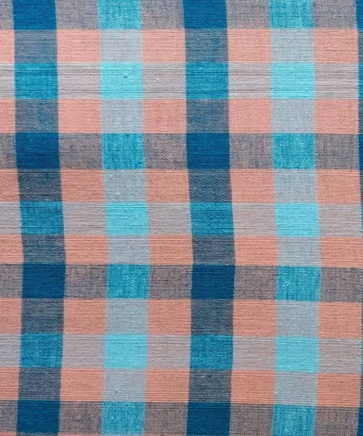 Multi color checks kala cotton handwoven fabric