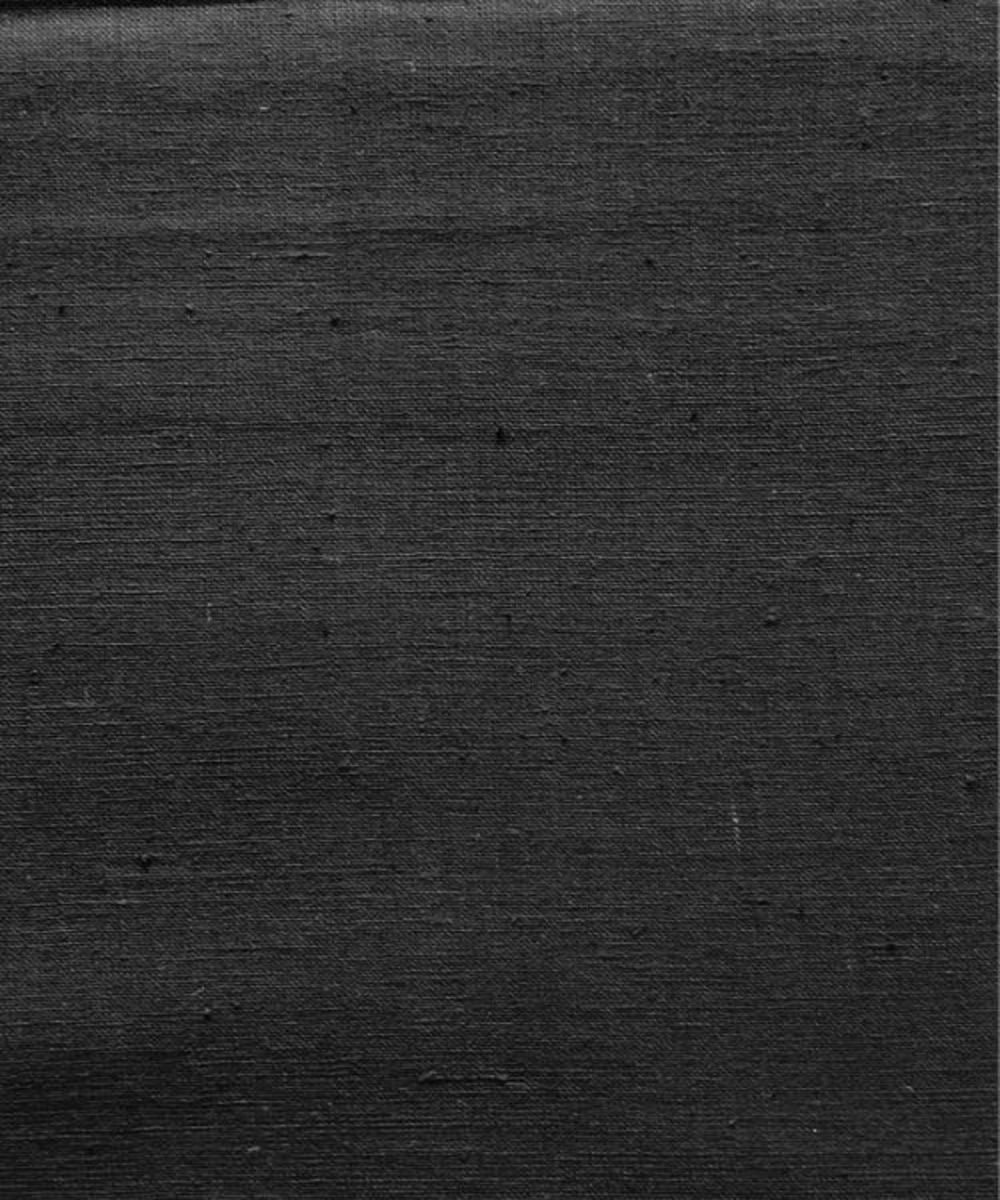 Black plain cotton handwoven fabric