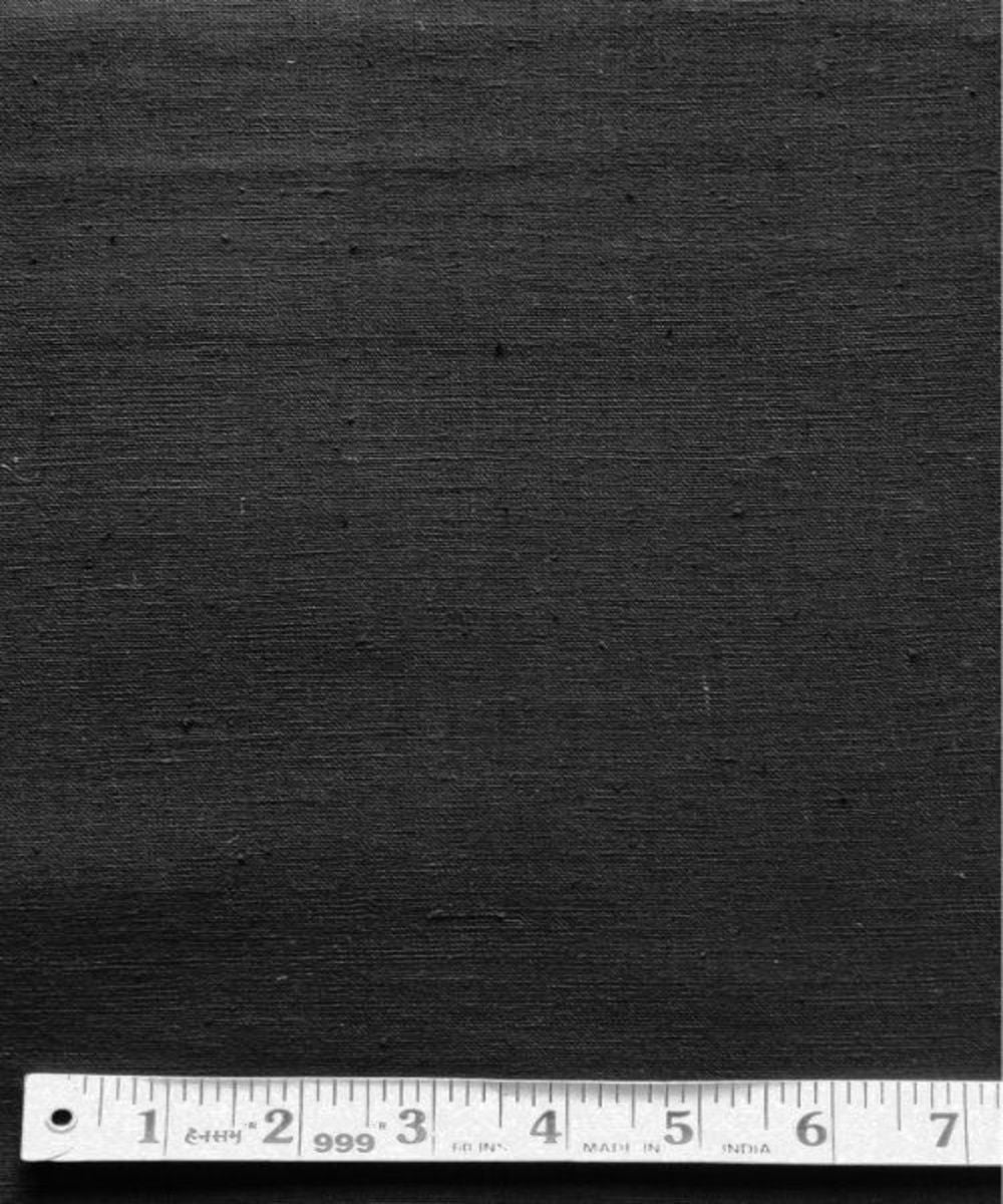 Black plain cotton handwoven fabric