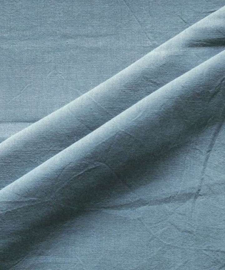 Skyblue plain kala cotton handwoven fabric