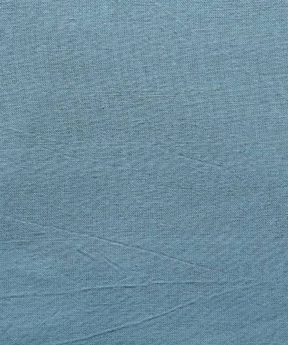 Skyblue plain kala cotton handwoven fabric