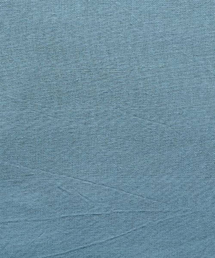 Skyblue plain kala cotton handwoven fabric